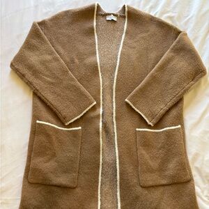Dress Forum Brown Open-Front Cardigan